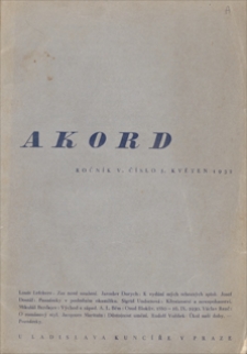 Akord. 1932, čislo 5, květen [maj]