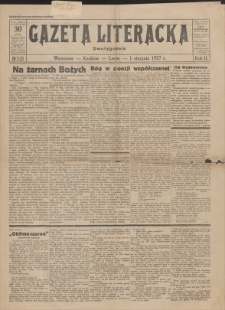 Gazeta Literacka : dwutygodnik. R. 2, 1927, nr 1 (22), 1 I