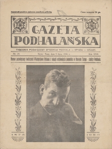 Gazeta Podhalańska : tygodnik poświęcony sprawom Podhala-Spisza-Orawy. R. 22, 1934, nr 20, 8 VII