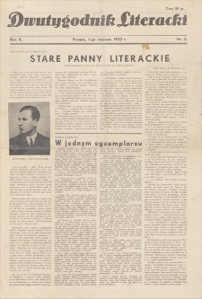 Dwutygodnik Literacki. R. 2, 1932, nr 2, 1 I