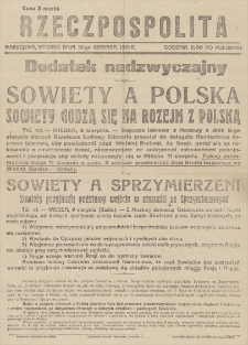 Rzeczpospolita : dodatek nadzwyczajny. 10 VIII 1920