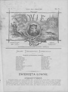 Łowiec : organ Galicyjskiego Towarzystwa Łowieckiego. R. 2, 1879, nr 3, 1 III