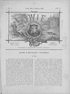 Łowiec : organ Galicyjskiego Towarzystwa Łowieckiego. R. 2, 1879, nr 6, 1 VI