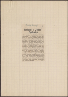 Wycinki prasowe Emila Zegadłowicza : wycinki dotyczące twórczości pisarza w prasie zagranicznej i polskiej