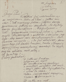 Korespondencja Emila Zegadłowicza. Listy Emila Zegadłowicza do Jadwigi Ziemięckiej