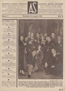 AS : ilustrowany magazyn tygodniowy. R. 2, 1936, nr 2 (12 I)
