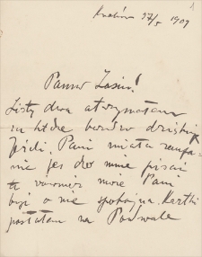 Korespondencja Zofii Ursyn-Pruszyńskiej z domu Kurowskiej (siostry Marii Zegadłowicz)