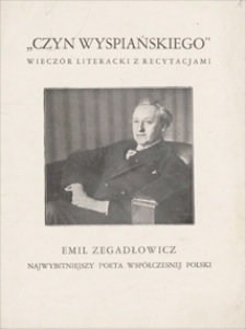 Papiery Emila Zegadłowicza dotyczące działalności odczytowej, udziału w wieczorach literackich