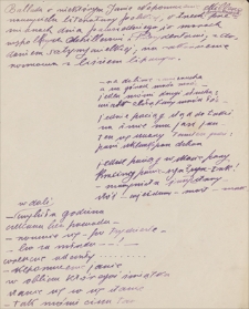 Twórczość Emila Zegadłowicza. Ballada o niektórym Janie Nepomucenie Millerze nauczycielu literatury polskiej, w trzech domniemanych przemianach dnia powszedniego i o marach wspólnych Achillesowi i Prezydentowi; z dodaniem satyry wielkiej; na zakończenie rozmowa z liściem lipowymi oraz fragmenty innych ballad