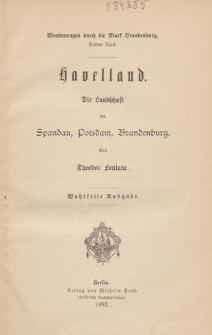 Havelland : die Landschaft um Spandau, Potsdam, Brandenburg