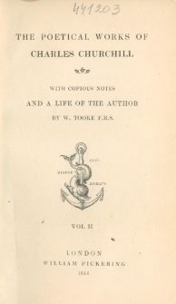The poetical works of Charles Churchill. Vol. 2