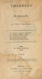 Thaddeus of Warsaw : in two volumes. Vol. 2
