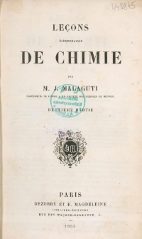 Le&ccedil;ons &eacute;l&eacute;mentaires de chimie. Pt. 2