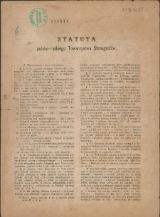 Statuta Polsko-Ruskiego Towarzystwa Stenograf&oacute;w