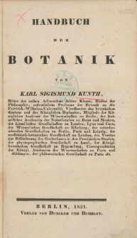 Handbuch der Botanik