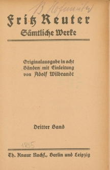 S&auml;mtliche Werke. Bd. 3-4