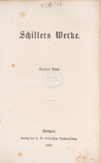 Schillers Werke. Bd. 9