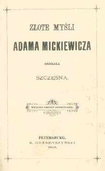 Złote myśli Adama Mickiewicza