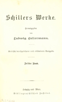 Schillers Werke. Bd. 3