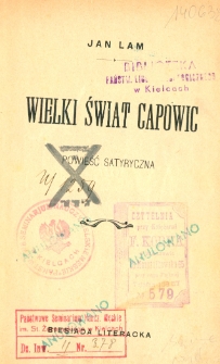 Wielki świat Capowic : powieść satyryczna