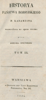 Historya państwa rossyiskiego M. Karamzina. T. 3