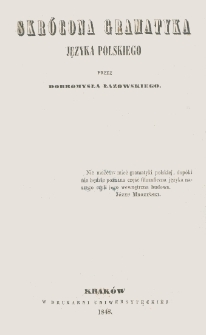 Skrócona gramatyka języka polskiego