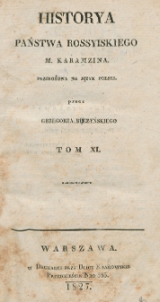 Historya państwa rossyiskiego M. Karamzina. T. 11