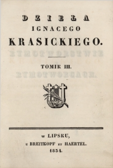 Dzieła Ignacego Krasickiego. T. 3