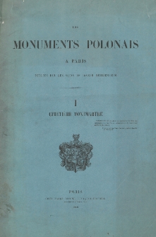 Les monuments polonais a Paris. 1 Cimetière Montmartre