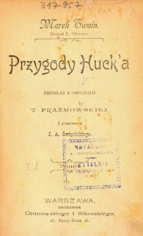 Przygody Huck'a. T. 1