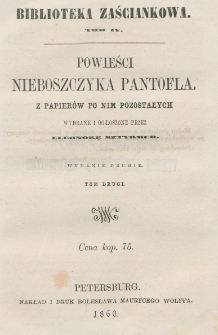 Powieści nieboszczyka Pantofla. T. 2