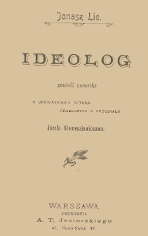 Ideolog : powieść norweska