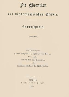 Die Chroniken der niedersächsischen Städte : Braunschweig. Bd. 2