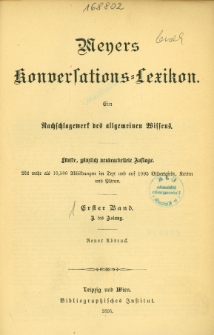 Meyers Konversations-Lexikon : ein Nachschlagewerk des allgemeinen Wissens