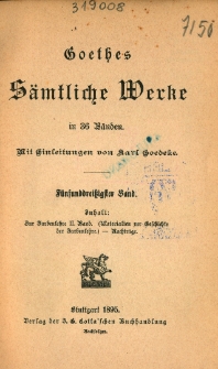 Goethes sämtliche Werke in 36 Bänden. Bd. 35