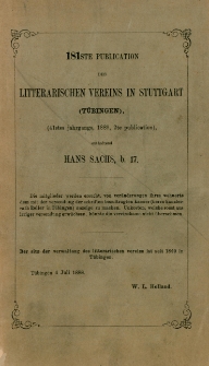Hans Sachs. Bd. 17