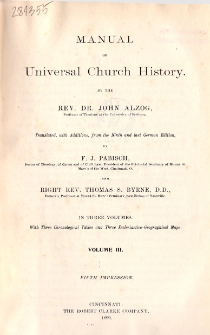 Manual of universal church history : in three volumes. Vol. 3