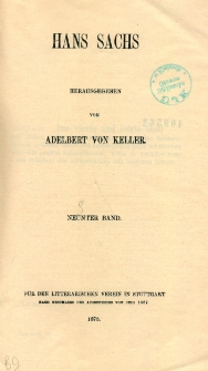 Hans Sachs. Bd. 9