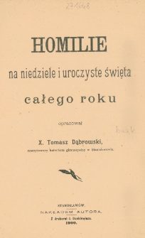Homilie na niedziele i uroczyste święta całego roku