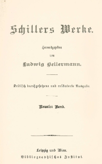 Schillers Werke. Bd. 9