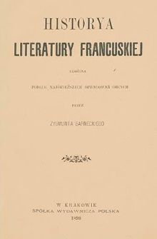 Historya literatury francuskiej