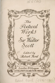 The poetical works of sir Walter Scott