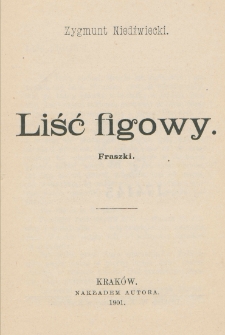 Liść figowy : fraszki