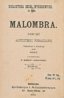 Malombra : powieść. T. 2