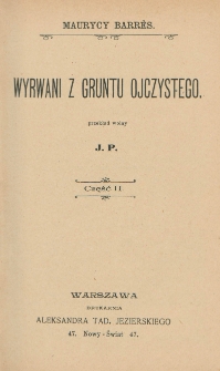 Wyrwani z gruntu ojczystego. Cz. 2