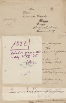 Papiery Emila Zegadłowicza dotyczące Ministerstwa Sztuki i Kultury – rękopisy pism przygotowywanych w MSiK głównie przez Emila Zegadłowicza w 1921 roku