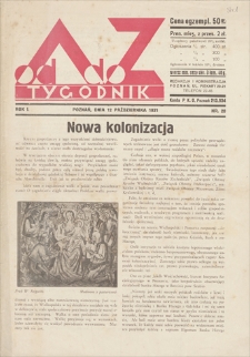 Od A do Z : tygodnik. R. 1, 1931, nr 20 (12 X)