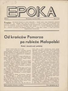 Epoka. R. 5, 1938, nr 17 (120), (5 VI)