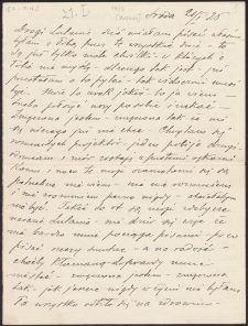 Korespondencja Emila Zegadłowicza. Listy Stanisławy Wysockiej do Emila Zegadłowicza z roku 1925