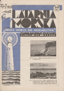 Latarnia Morska : „przez morze do mocarstwa”. R. 1934, nr 6